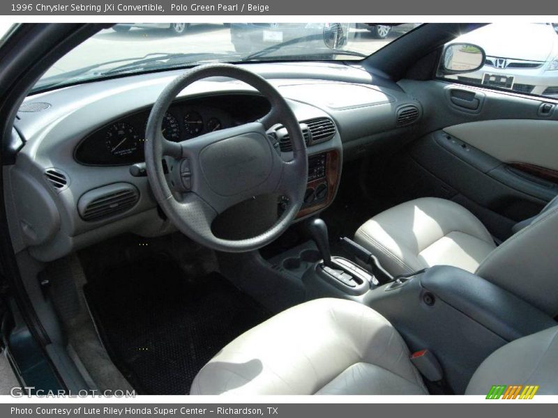 Polo Green Pearl / Beige 1996 Chrysler Sebring JXi Convertible