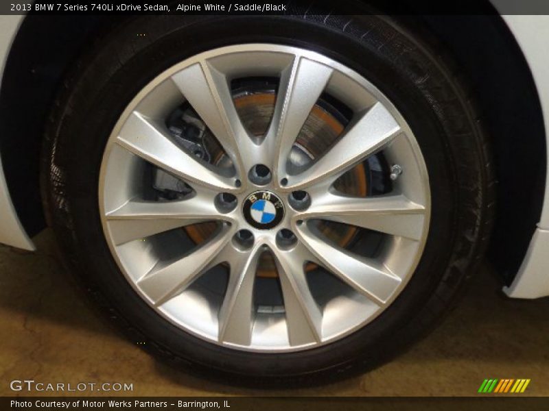 Alpine White / Saddle/Black 2013 BMW 7 Series 740Li xDrive Sedan
