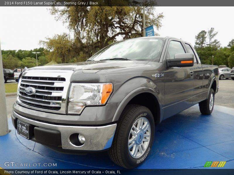 Sterling Grey / Black 2014 Ford F150 Lariat SuperCab