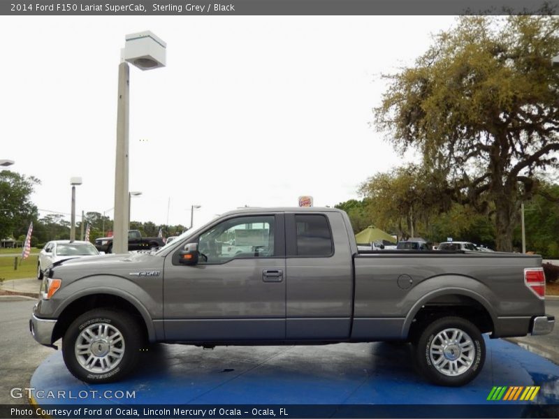 Sterling Grey / Black 2014 Ford F150 Lariat SuperCab