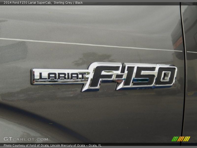 Sterling Grey / Black 2014 Ford F150 Lariat SuperCab