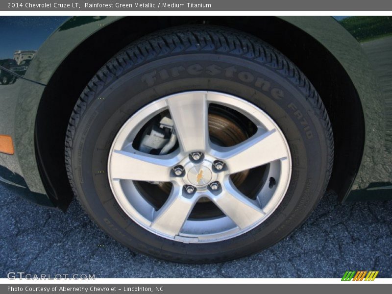 Rainforest Green Metallic / Medium Titanium 2014 Chevrolet Cruze LT