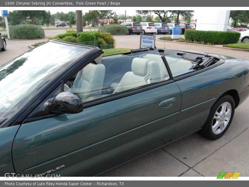 Polo Green Pearl / Beige 1996 Chrysler Sebring JXi Convertible