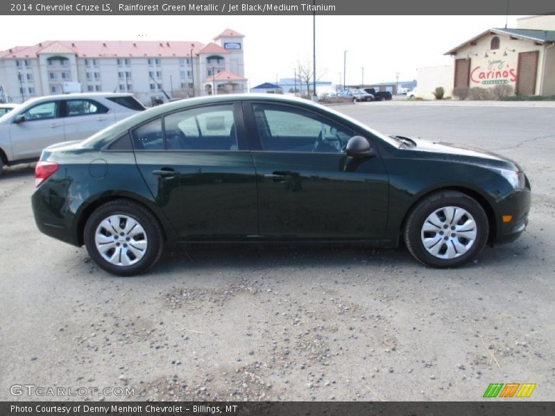 Rainforest Green Metallic / Jet Black/Medium Titanium 2014 Chevrolet Cruze LS