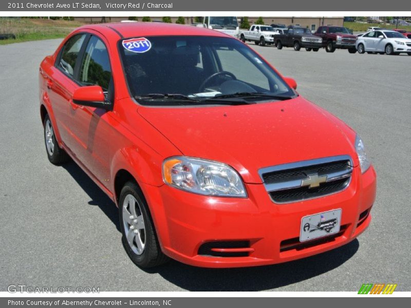 Victory Red / Charcoal 2011 Chevrolet Aveo LT Sedan