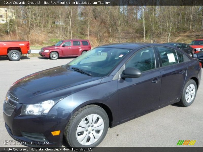 Blue Ray Metallic / Jet Black/Medium Titanium 2014 Chevrolet Cruze LS