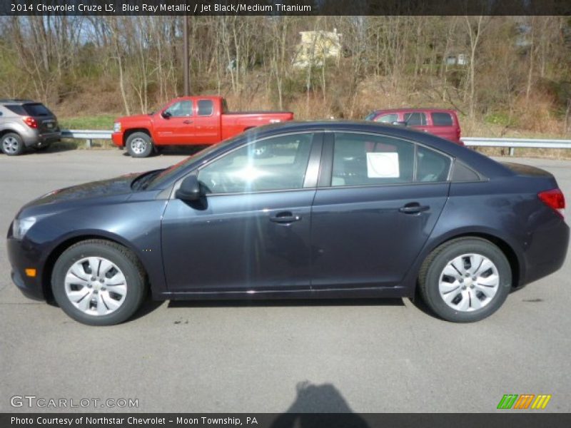 Blue Ray Metallic / Jet Black/Medium Titanium 2014 Chevrolet Cruze LS