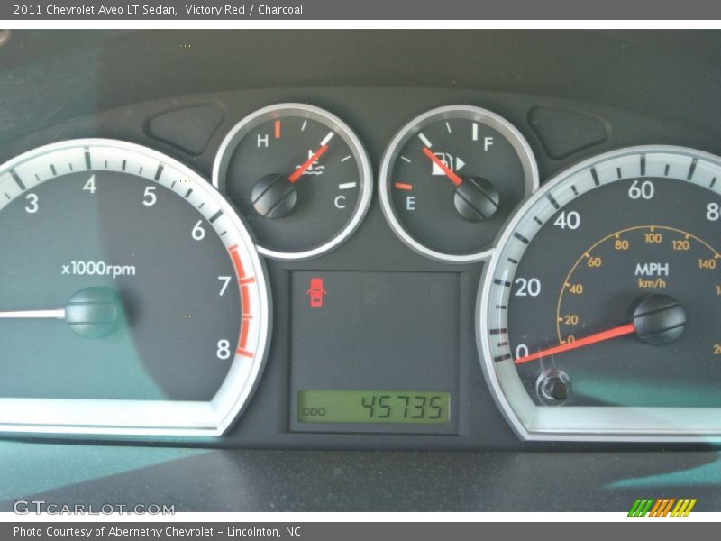 Victory Red / Charcoal 2011 Chevrolet Aveo LT Sedan
