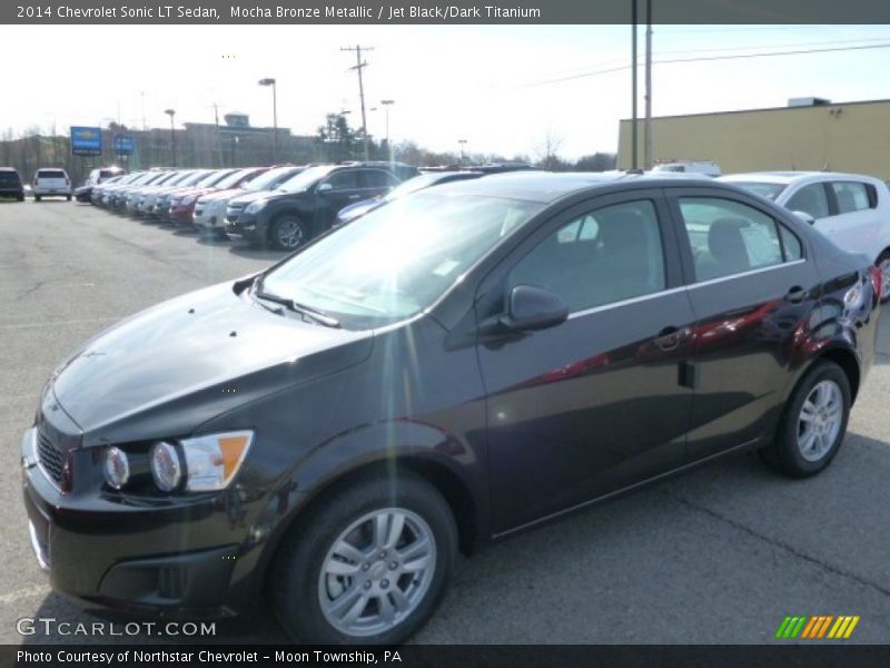 Mocha Bronze Metallic / Jet Black/Dark Titanium 2014 Chevrolet Sonic LT Sedan