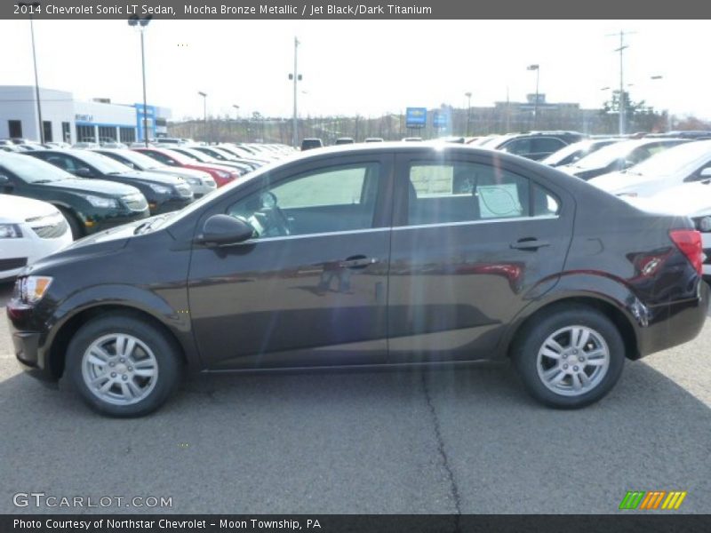 Mocha Bronze Metallic / Jet Black/Dark Titanium 2014 Chevrolet Sonic LT Sedan