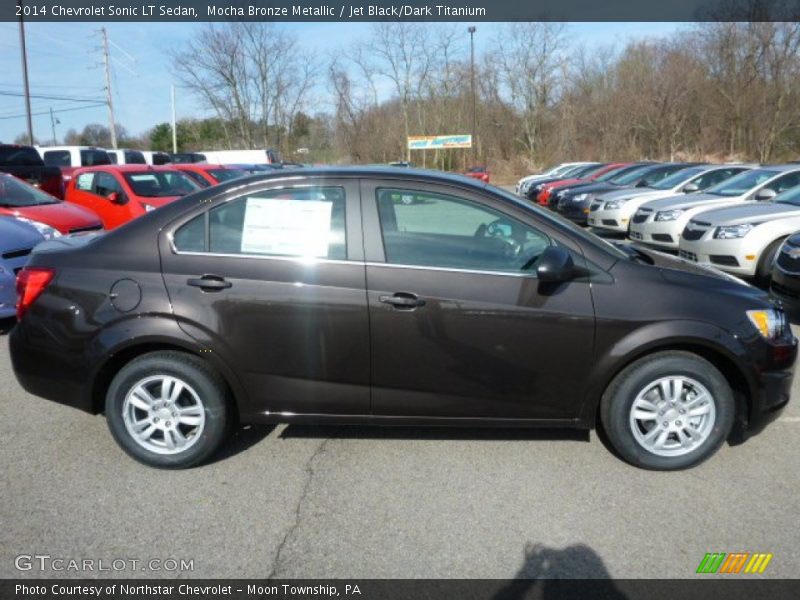 Mocha Bronze Metallic / Jet Black/Dark Titanium 2014 Chevrolet Sonic LT Sedan