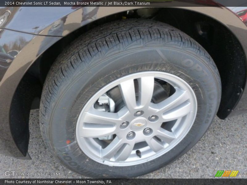 Mocha Bronze Metallic / Jet Black/Dark Titanium 2014 Chevrolet Sonic LT Sedan