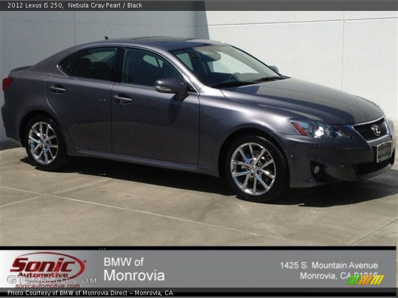 Nebula Gray Pearl / Black 2012 Lexus IS 250