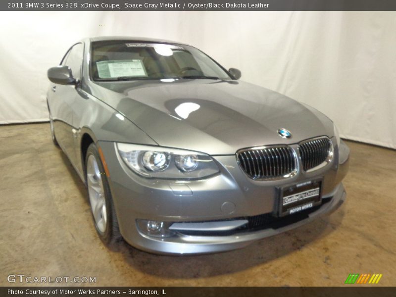 Space Gray Metallic / Oyster/Black Dakota Leather 2011 BMW 3 Series 328i xDrive Coupe