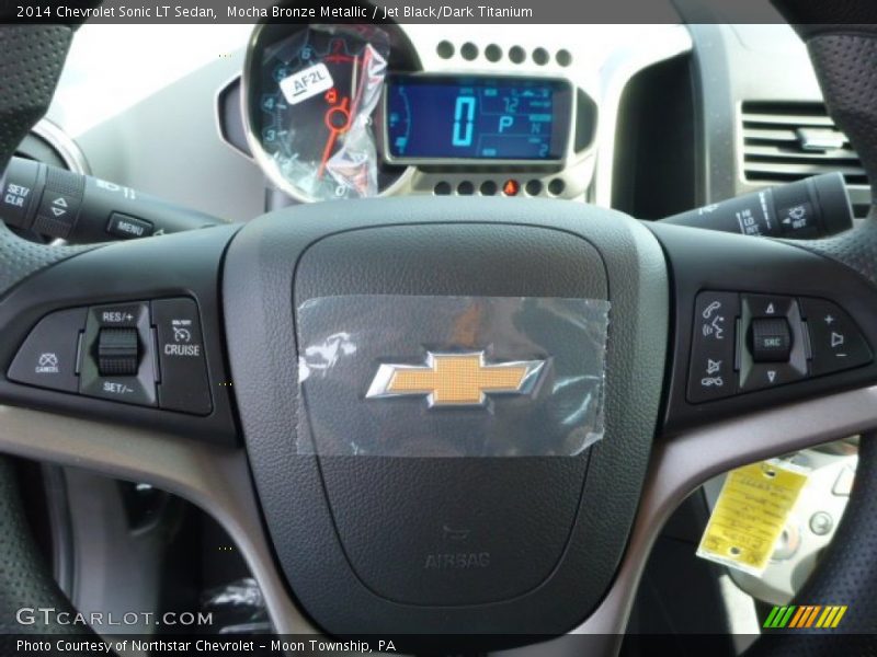Mocha Bronze Metallic / Jet Black/Dark Titanium 2014 Chevrolet Sonic LT Sedan