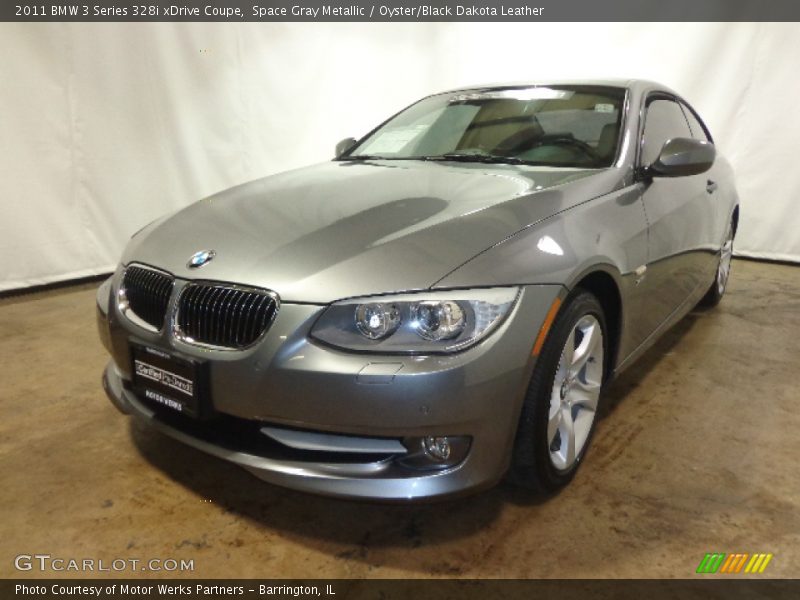 Space Gray Metallic / Oyster/Black Dakota Leather 2011 BMW 3 Series 328i xDrive Coupe