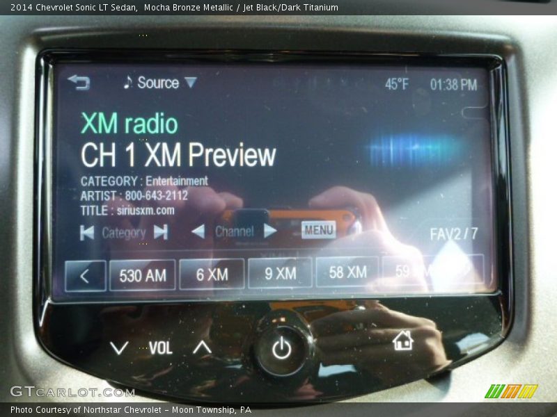 Mocha Bronze Metallic / Jet Black/Dark Titanium 2014 Chevrolet Sonic LT Sedan