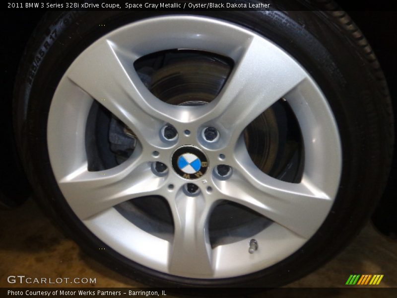 Space Gray Metallic / Oyster/Black Dakota Leather 2011 BMW 3 Series 328i xDrive Coupe