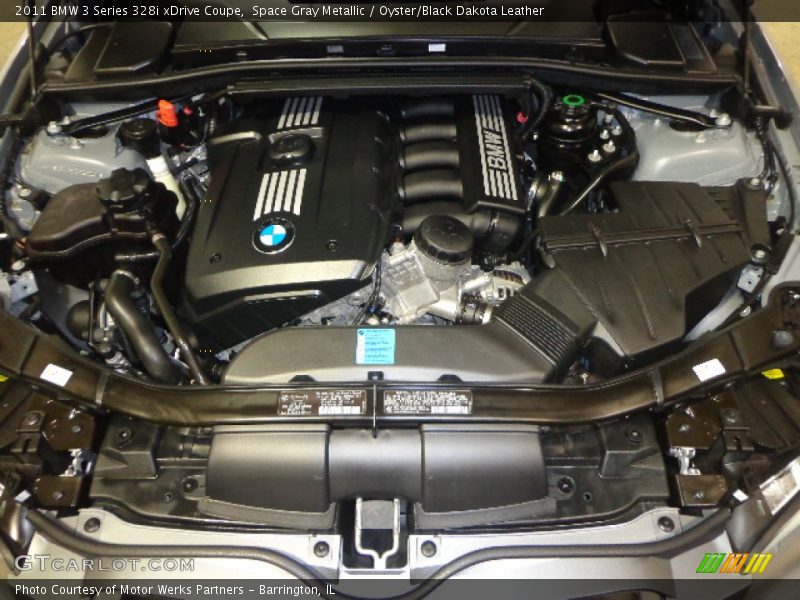 Space Gray Metallic / Oyster/Black Dakota Leather 2011 BMW 3 Series 328i xDrive Coupe