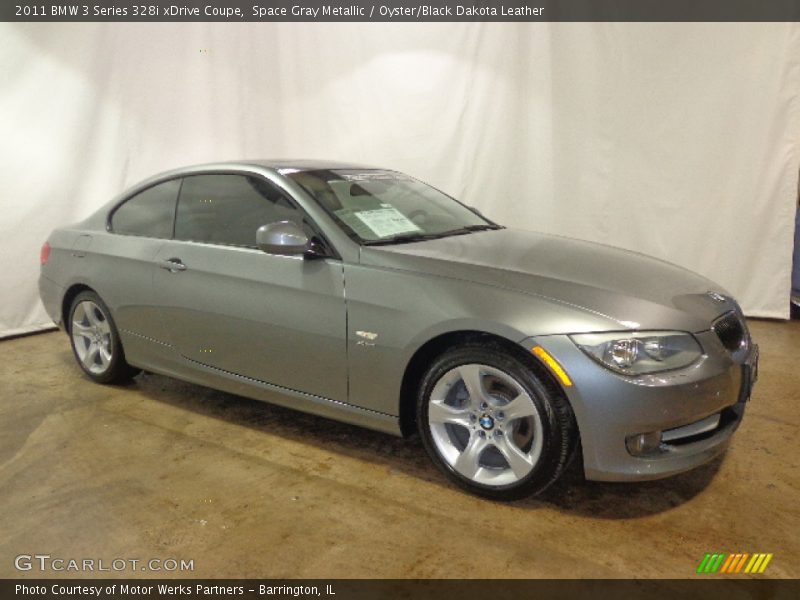 Space Gray Metallic / Oyster/Black Dakota Leather 2011 BMW 3 Series 328i xDrive Coupe