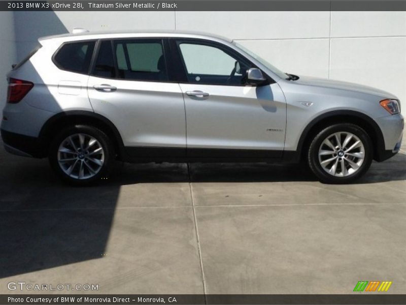 Titanium Silver Metallic / Black 2013 BMW X3 xDrive 28i