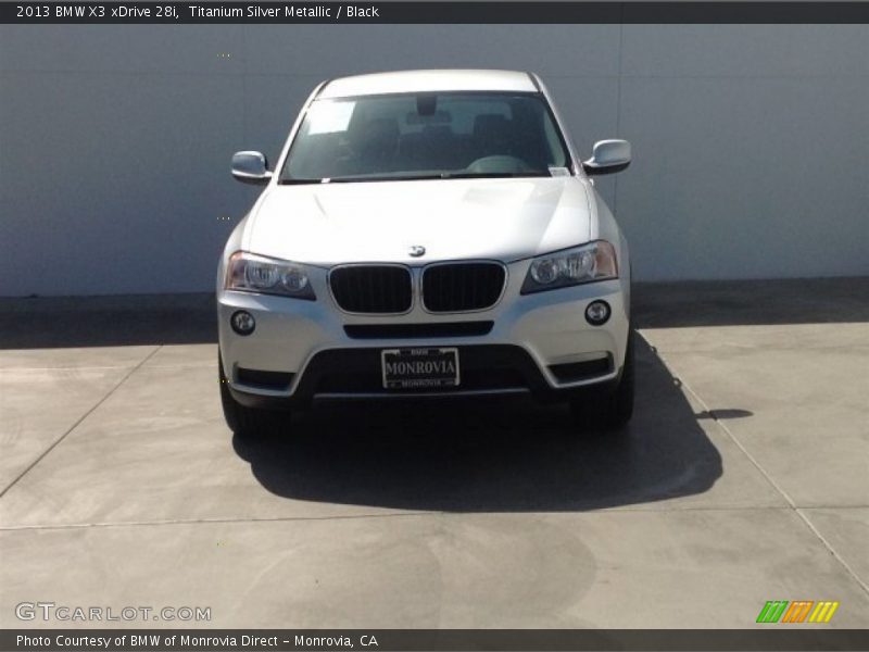 Titanium Silver Metallic / Black 2013 BMW X3 xDrive 28i