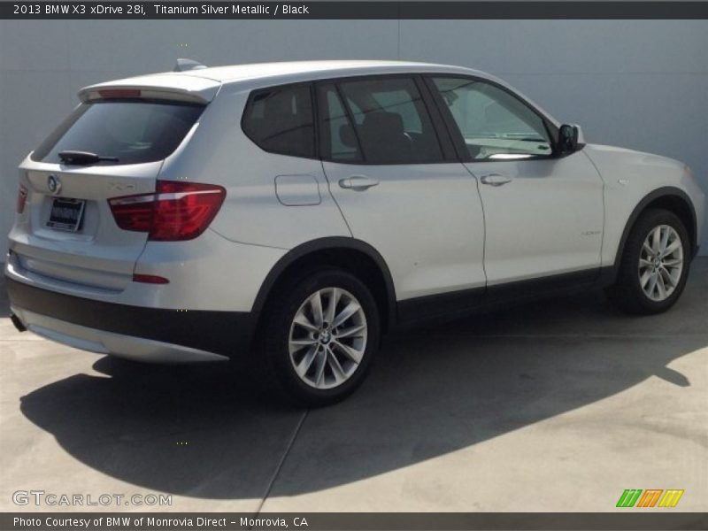 Titanium Silver Metallic / Black 2013 BMW X3 xDrive 28i