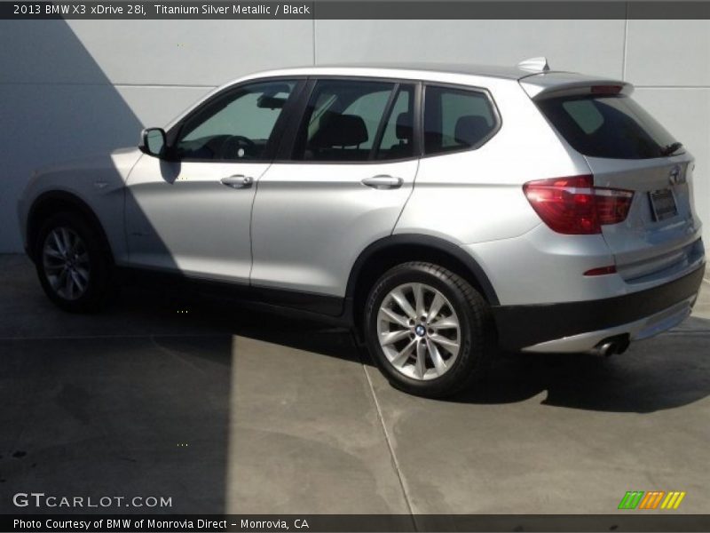 Titanium Silver Metallic / Black 2013 BMW X3 xDrive 28i