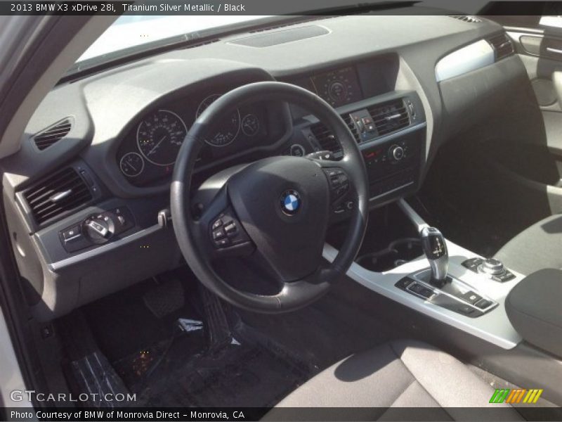 Titanium Silver Metallic / Black 2013 BMW X3 xDrive 28i