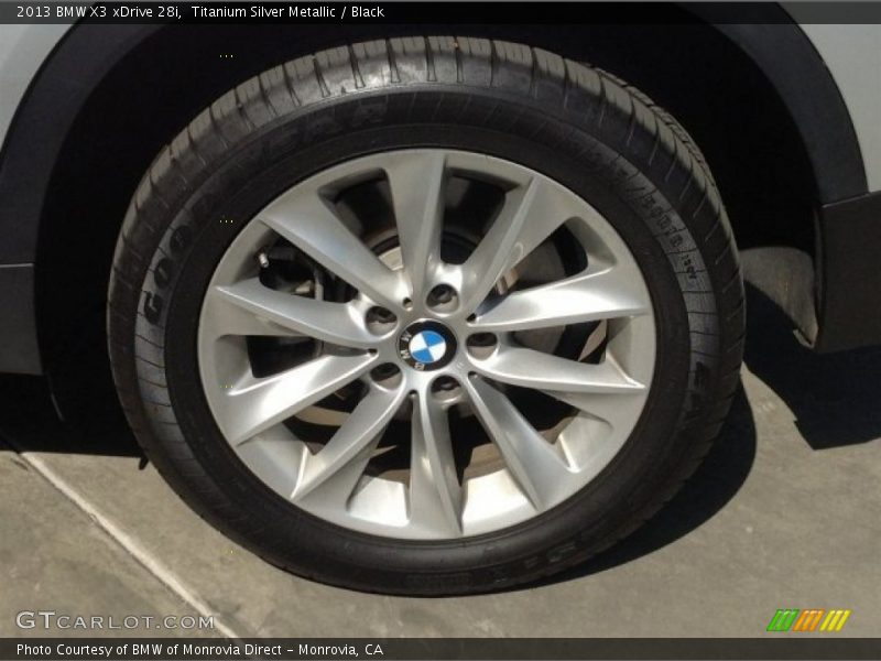 Titanium Silver Metallic / Black 2013 BMW X3 xDrive 28i