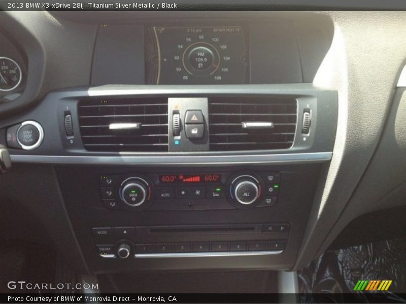 Titanium Silver Metallic / Black 2013 BMW X3 xDrive 28i