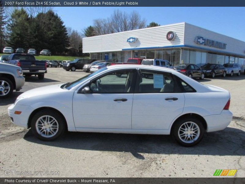 Cloud 9 White / Dark Pebble/Light Pebble 2007 Ford Focus ZX4 SE Sedan