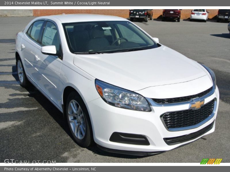 Summit White / Cocoa/Light Neutral 2014 Chevrolet Malibu LT