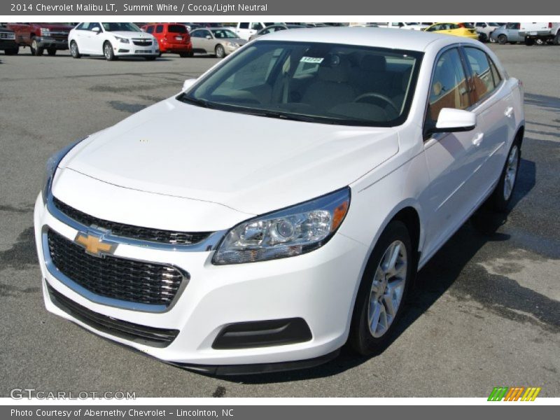 Summit White / Cocoa/Light Neutral 2014 Chevrolet Malibu LT
