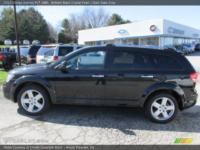 Brilliant Black Crystal Pearl / Dark Slate Gray 2010 Dodge Journey R/T AWD