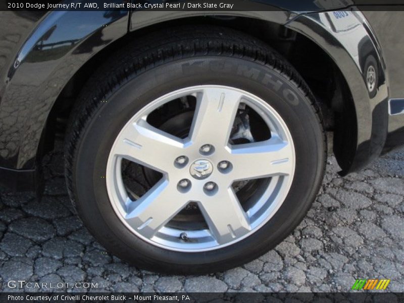 Brilliant Black Crystal Pearl / Dark Slate Gray 2010 Dodge Journey R/T AWD