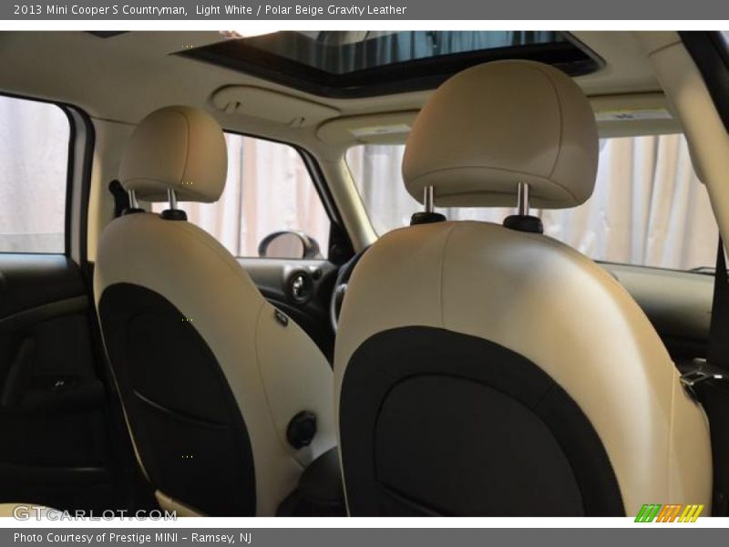 Light White / Polar Beige Gravity Leather 2013 Mini Cooper S Countryman