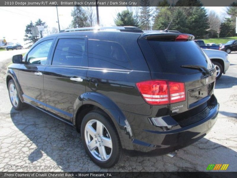Brilliant Black Crystal Pearl / Dark Slate Gray 2010 Dodge Journey R/T AWD