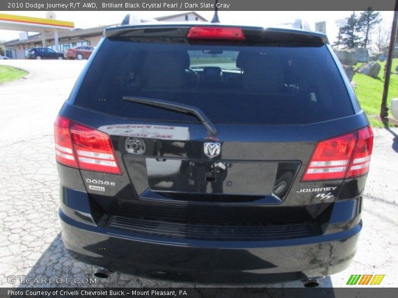 Brilliant Black Crystal Pearl / Dark Slate Gray 2010 Dodge Journey R/T AWD