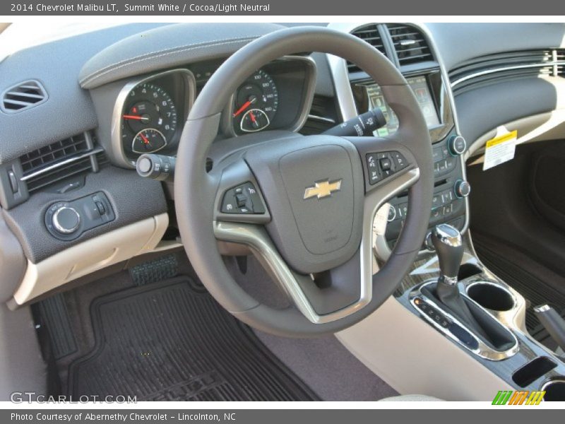 Summit White / Cocoa/Light Neutral 2014 Chevrolet Malibu LT