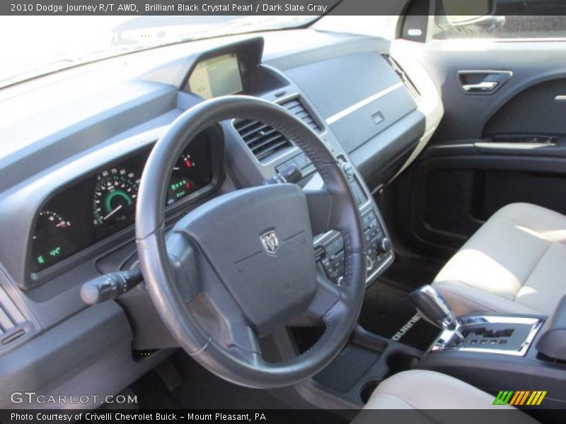 Brilliant Black Crystal Pearl / Dark Slate Gray 2010 Dodge Journey R/T AWD