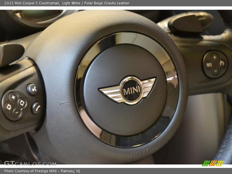 Light White / Polar Beige Gravity Leather 2013 Mini Cooper S Countryman