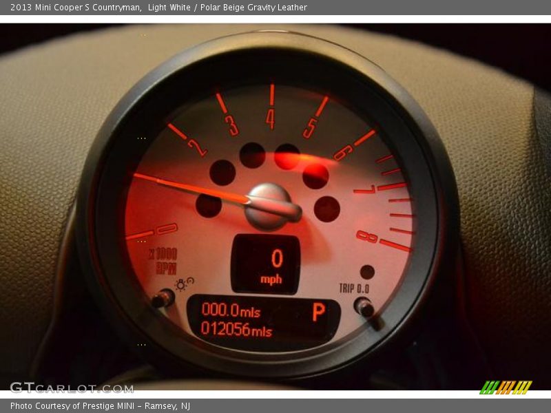 Light White / Polar Beige Gravity Leather 2013 Mini Cooper S Countryman