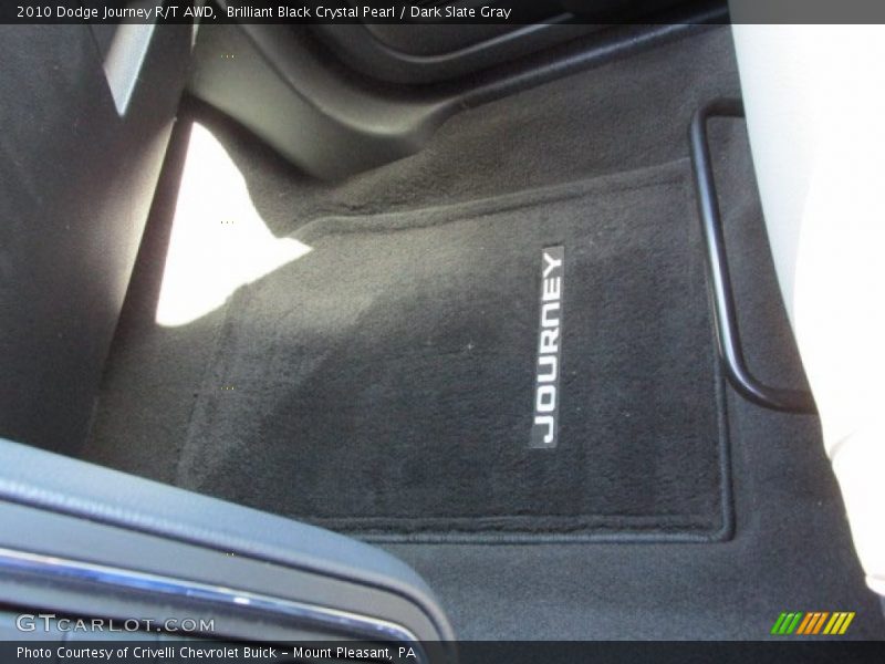 Brilliant Black Crystal Pearl / Dark Slate Gray 2010 Dodge Journey R/T AWD