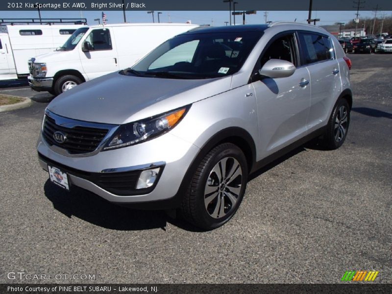Bright Silver / Black 2012 Kia Sportage EX AWD