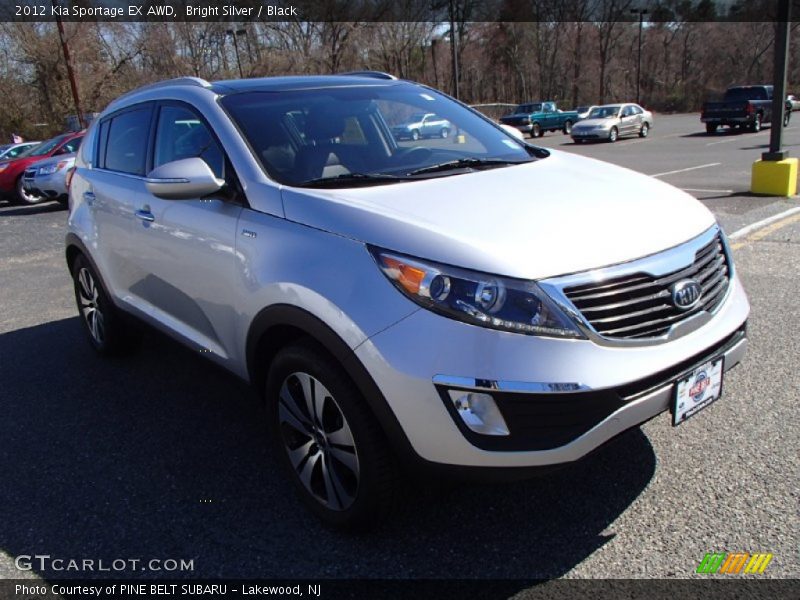 Bright Silver / Black 2012 Kia Sportage EX AWD
