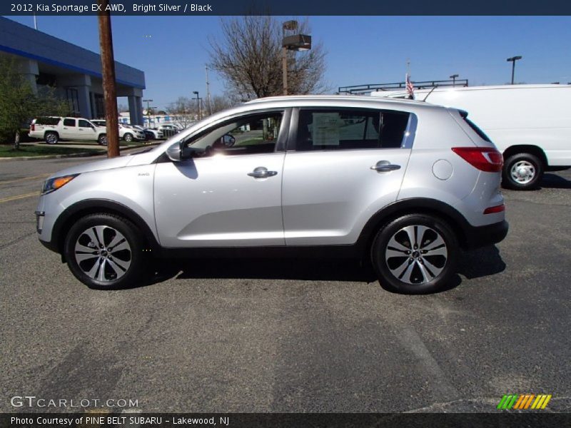Bright Silver / Black 2012 Kia Sportage EX AWD