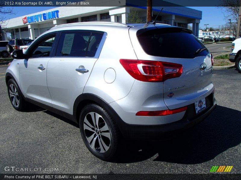 Bright Silver / Black 2012 Kia Sportage EX AWD