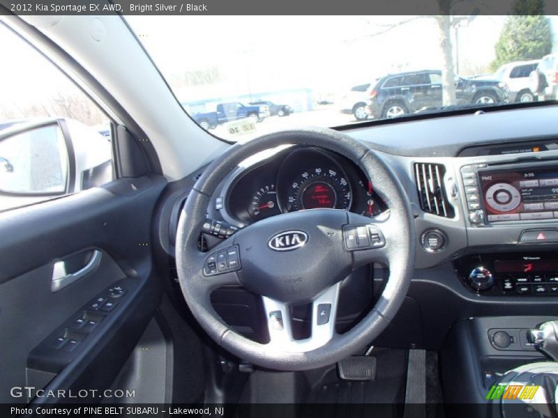 Bright Silver / Black 2012 Kia Sportage EX AWD