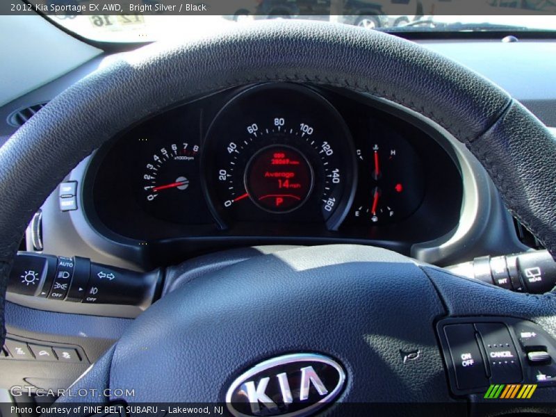 Bright Silver / Black 2012 Kia Sportage EX AWD